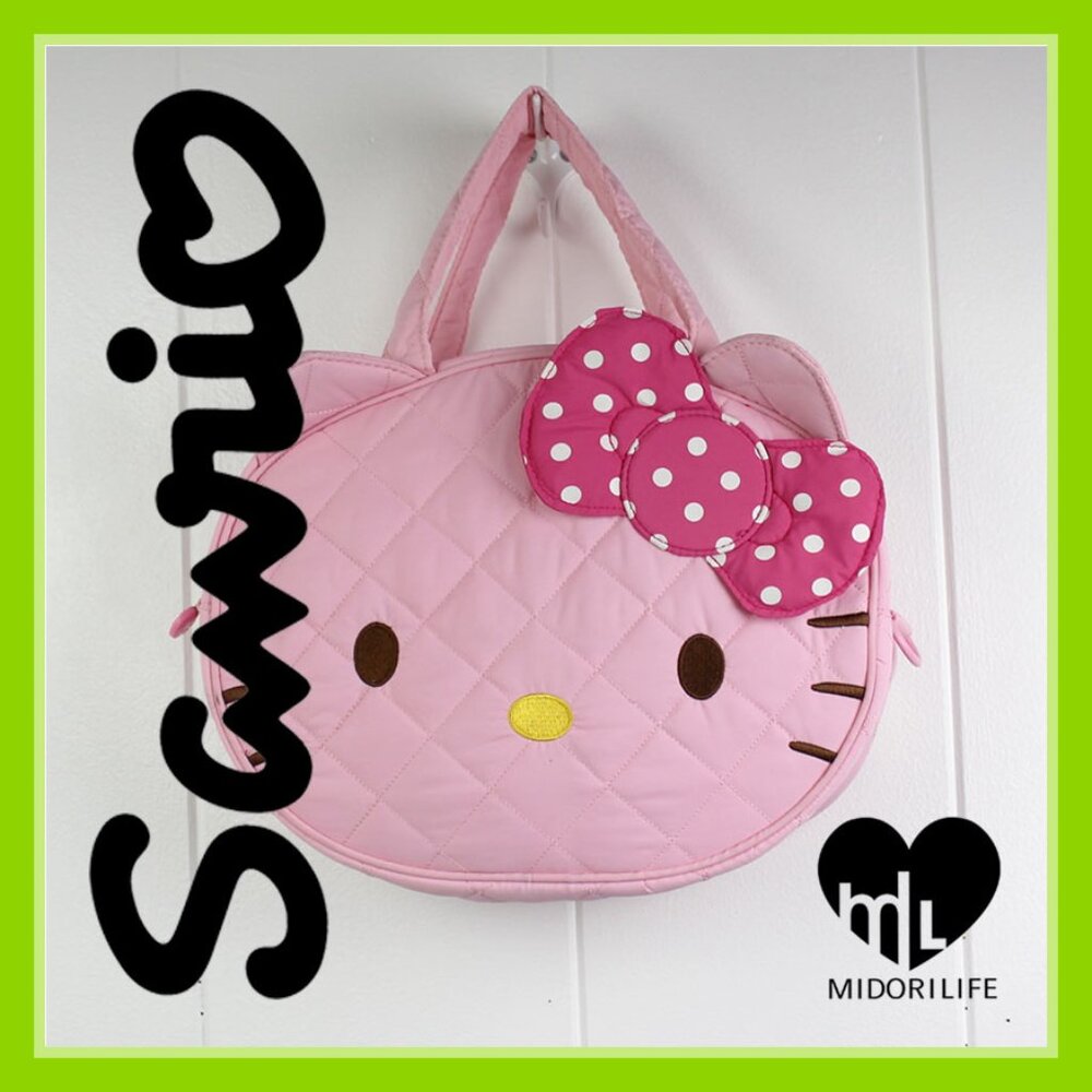 SANRIO HELLO KITTY Quilted Kawaii Face Bag